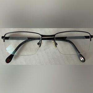 Champion Eyeglasses C1016 Black Half Rim Rectangular 51-18-135